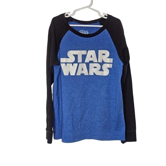 Star Wars Boys Logo long sleeve Baseball Style Tee Small - Picture 1 of 3